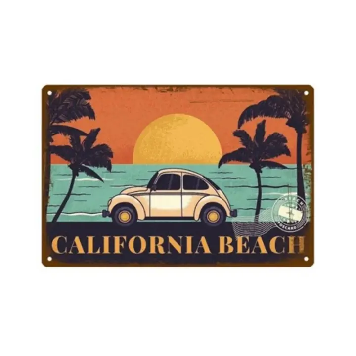 Placa de letrero de hojalata de playa de verano, decoración de pared de Metal para Bar, casa, Club de Surf, pintura decorativa, Poster8 X 12 pulgadas - 1