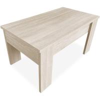 Mesa de Centro para Café/Té, Elevable, Mesita de Salón o Comedor, Color Wengue, Medidas: 90 cm (Ancho) x 50 cm (Fondo) x 46/57 cm (Alto) - details 12