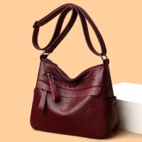 Bolso de mano de piel de vaca y cuero para mujer, bolso de gran capacidad, bolso de hombro con patrón impreso Retro, bolso cruzado femenino, nuevo - details 6