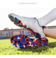 Botas de fútbol de cuero genuino antideslizantes y resistentes al desgaste con clavos cortos TF - details 4