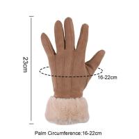 Guantes cálidos peludos para mujer, manoplas gruesas de felpa para mujer, mitones de dedo completo, pantalla táctil para exteriores, otoño e invierno, nueva moda - details 0