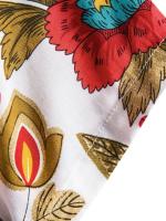Camiseta informal de estilo playero para hombre, camisa de manga corta no elástica, Floral, ropa de verano - details 2