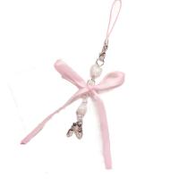 Y2K-Cadena para teléfono Y2K, color rosa, lazo con bola de pelo, cordón para teléfono móvil, zapatos de Ballet, cinta, funda para teléfono, colgante de tarjeta - details 2