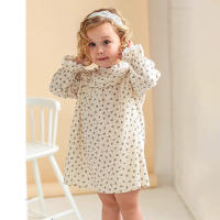 Vestido de encaje de flores de manga larga para bebé, vestidos de princesa para niña, ropa para niños, Primavera, nuevo - details 2
