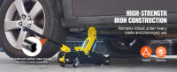 SucceBuy Gato de piso de perfil bajo de 1,5 toneladas, gato hidráulico de hierro resistente para automóvil, bomba de elevación rápida, rango de elevación de 4,7 "-12,1", amarillo - details 4