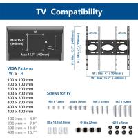 Soporte de Televisión Móvil con Ruedas Soporte de Almacenamiento de TV de Madera Blanca Alto con Elevación +/-30° Para TV de 26-65 Pulgadas Max 35 KG Estante de Almacenamiento de Media y TV - details 14
