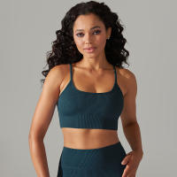 Hamidou-Sujetador deportivo Sexy para mujer, ropa interior deportiva a prueba de golpes, almohadilla extraíble para el pecho, para gimnasio, entrenamiento, Fitness, correr, Tops de realce - details 39