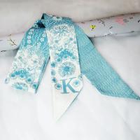 Bufanda ajustada a la moda para mujer, bolso con estampado de letras de lujo, cinta con asa, banda para el pelo, pañuelo para la cabeza para mujer, bufandas de seda de diseño para señora nueva - details 7