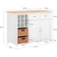 FKW47-W Carrito de Servir Carrito Auxiliar Cocina estantería de Cocina Carrito de Cocina móvil 100 x 92 x 45 cm Blanco ES - details 65