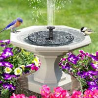 Fuente de 1w para jardín, Baño de aves, bomba alimentada por energía Solar, cascadas independientes con 8 boquillas para patio trasero - details 1
