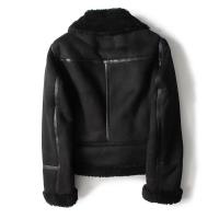 Chaqueta cálida de lana de cordero integrada de piel de ante, Otoño e Invierno - details 9