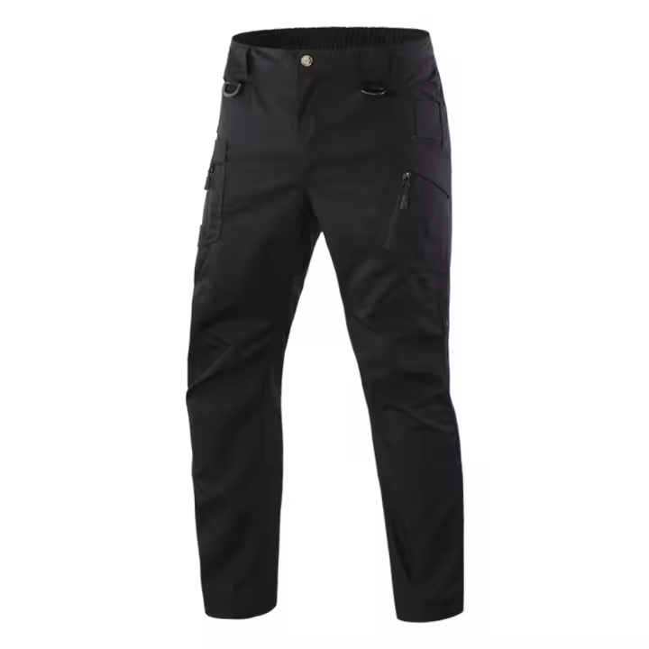 Pantalones De Ciudad Para Hombre Cargo Resistentes Al Agua Y Algodón Pantalones Casuales Multi-bolsillos Y Secado Rápido - 1