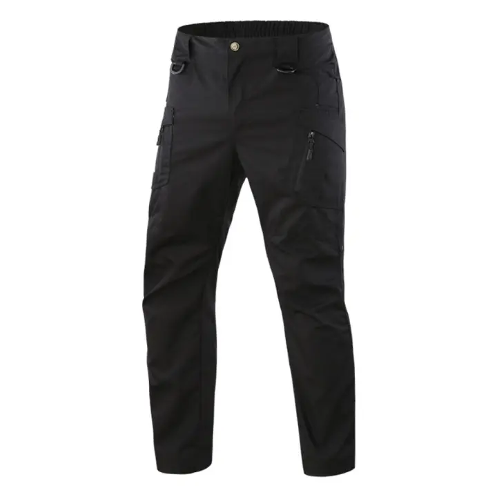 Pantalones De Ciudad Para Hombre Cargo Resistentes Al Agua Y Algodón Pantalones Casuales Multi-bolsillos Y Secado Rápido - 1