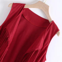 Chaleco de tela de gamuza para mujer, abrigo con borlas, Top sin mangas, verano, Otoño, 42, 40, 34 - details 8