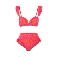 Conjunto de bikini de cintura alta estilo gancho de moda para mujer retro ajustable - details 0