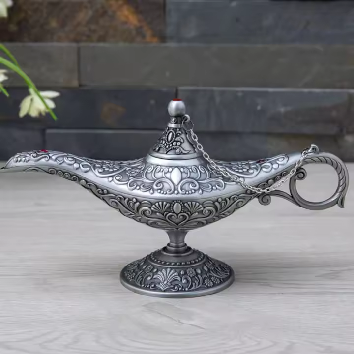 Lámpara de Wishings Mágica Aladdin Decoración Creativa Nórdica para el Hogar Artesanías de Metal - 1