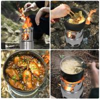 Lixada - Estufa de leña portátil de acero inoxidable para acampar al aire libre, quemador de cocina liviano para picnics - details 10