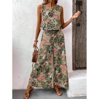 Conjunto de dos piezas con estampado floral para mujer, verano 2025 - details 1