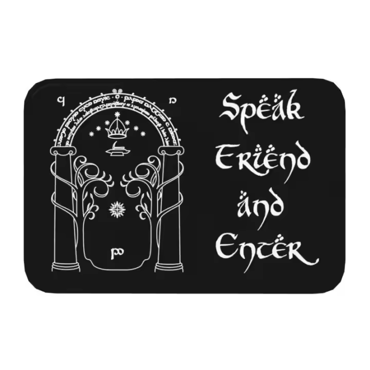 1PC 40*60cm hablar amigo y entrar felpudo antideslizante baño cocina Mat jardín puerta de garaje piso entrada alfombra - 1