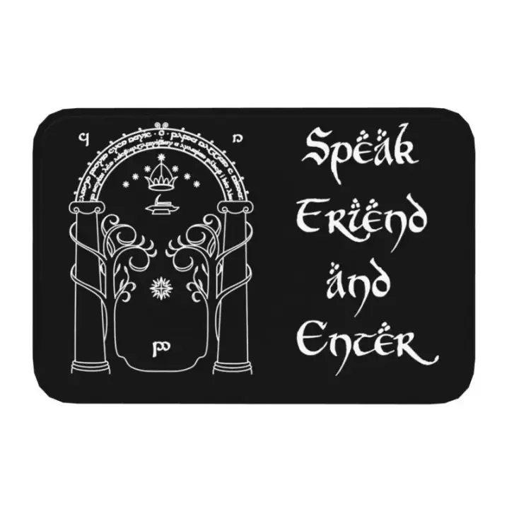 1PC 40*60cm hablar amigo y entrar felpudo antideslizante baño cocina Mat jardín puerta de garaje piso entrada alfombra - 1