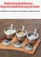 Villa de titanio para acampar, tarro de 220ml, botella de sal, azúcar, pimienta, condimento en polvo, cuchara, recipiente de cocina para picnic al aire libre - details 9