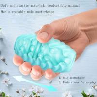 Huevos de masturbación de bolsillo para hombre, masajeador estimulante portátil, masturbador estirable de silicona, Juguetes sexuales para adultos para hombres - details 2