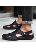 Sandalias de verano para hombre, zapatos informales de cuero genuino para hombre, sandalias de cuero para exteriores para hombre, zapatos de playa, zapatos romanos para hombre - details 2