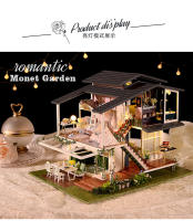 Muñeca de Casa de Jardín Monet Grande Nueva DIY Modelo de Madera Muebles Mini Figura de Acción Manual 3D Juguete para Niños - details 12