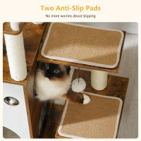 Árbol de madera para gatos, rascador para uso en interiores con poste rascador, accesorios para gatos y condominio - details 5