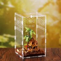 Contenedor acrílico profesional para lagarto, ranas, incubadora de insectos, terrarios, caja de cría, incubadora de reptiles, suministros para insectos - details 4