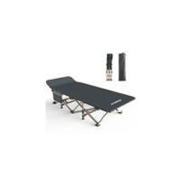 Cama plegable de camping, cama para invitados hasta 200 kg, con bolsillo lateral, tumbona portátil para exterior, jardín, viajes e interior - details 14