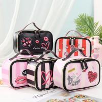 Bolso De Cosméticos Portátil FUDEAM Para Mujer Cuero PU Estuche De Viaje Multifuncional Organizador Impermeable Para Maquillaje Y Toallitas - details 0
