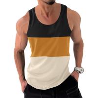 Chaleco de verano para hombre, informal, deportivo, de moda, para fitness, para correr, con bloques de color, sin mangas - details 31