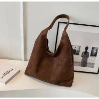 Bolso de hombro de gamuza de gran capacidad para mujer, bolso de viaje informal Simple, bolsos Retro, Otoño e Invierno - details 33