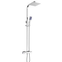 Válvula mezcladora de ducha termostática, juego de ducha de mano, orificios para grifo doméstico, latón cromado, 38 ℃, 1225mm x 400mm - details 3