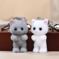 Llavero De Gato Flocado Lindo Colgante Para Teléfono Y Auriculares Adorno Para Bolsa Y Coche Joyería Regalo Para Todas Las Edades - details 3