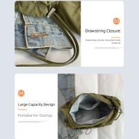 Bolso de hombro plisado de nailon a la moda, bolso cruzado con cordón de estilo coreano de Color sólido, bolso de mano ligero de gran capacidad para niñas - details 14