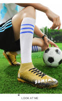 Zapatos de fútbol de marca para hombres, botas de fútbol de tobillo alto, hierba antideslizante al aire libre, zapatillas de deporte de partido de entrenamiento Multicolor, TF/FG - details 19
