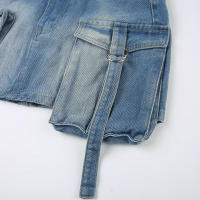 BUNO-estilo Safari falda vaquera con bolsillos grandes, minifaldas sexis ajustadas de cintura media para mujer, moda urbana de verano 2025 para mujer - details 39