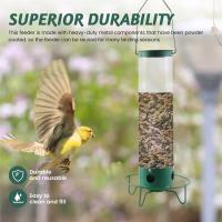 Droll Yankees alimentador de pájaros salvajes a prueba de ardilla, alimentador colgante de hierro forjado para Patio al aire libre, B - details 3