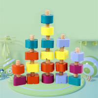Tuerca de tornillo de madera para niños, juego de bloques de construcción a juego, forma de color, desmontaje, montessori, juguetes educativos, regalo - details 4