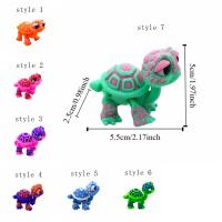 Modelo de tortuga impreso en 3D de plástico, exquisitas articulaciones móviles, modelo de Animal simulado, juguetes para aliviar el estrés de dibujos animados, decoraciones para habitación - details 0