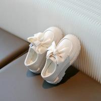 Zapatos de cuero para niñas, mocasines versátiles de estilo coreano con fondo suave y pajarita, para otoño, 2024 - details 4