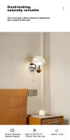 Lámpara de pared con interruptor de extracción de cáscara de huevo francés TOMAX - Lámpara de noche vintage con protección para los ojos, estilo crema (garantía de 1 año) |   Modelo 2025) - details 2