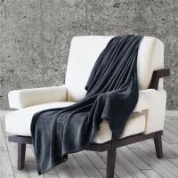 WAOW-Microlino esponjoso cálido para camas, 220x240cm, funda de sofá suave, manta polar de lana Coral azul negro liso, primavera e invierno. - details 7