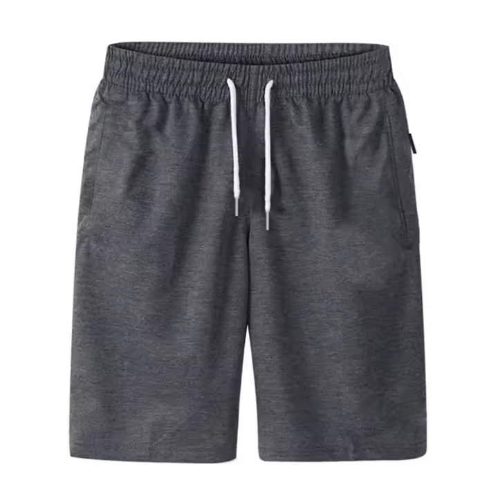 Pantalones cortos deportivos con bolsillo para hombre, Shorts de playa, holgados, con cremallera - 1
