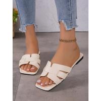 Sandalias planas informales de moda para mujer, ropa versátil para exteriores, zapatillas planas para usar afuera - details 8