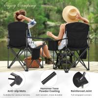 Silla de Camping Plegable de Gran Tamaño Azul Soporte de 450 Libras Silla Deportiva para Césped con Portavasos y Bolsa Térmica - details 16