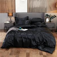 Juego de Ropa de Cama con Sábana de Satén Funda de Edredón Sábana de Tamaño Doble Individual Reina Corona Twin en Color Sólido Lujo - details 11