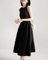 Vestido Ligero de Luna Corte Redondo sin Mangas Ajuste Delgado Moda de Talla Seis para Mujeres - details 4